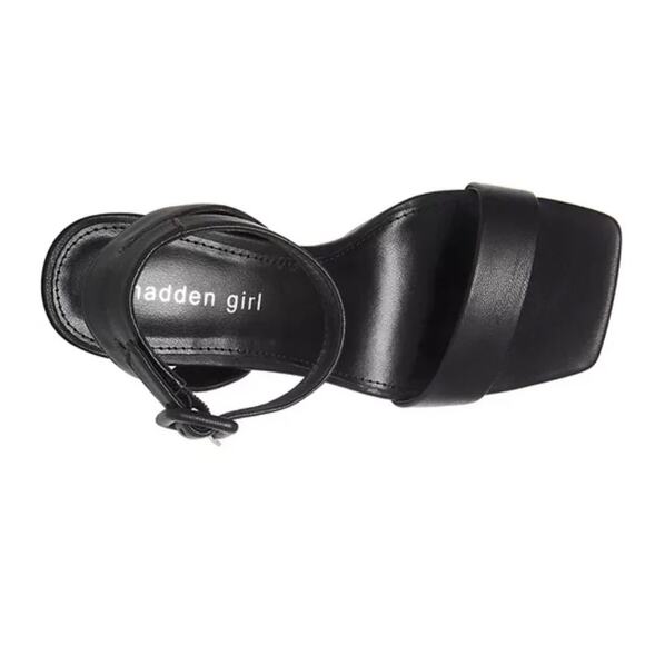 Madden Girl Winnii Womens Sandals Black Size 10 Block Heel Strappy Shoes - Picture 2 of 7